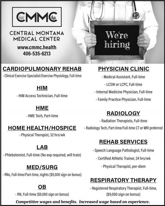 Cardiopulmonary Rehab, Central Montana Medical Center, Lewistown, MT