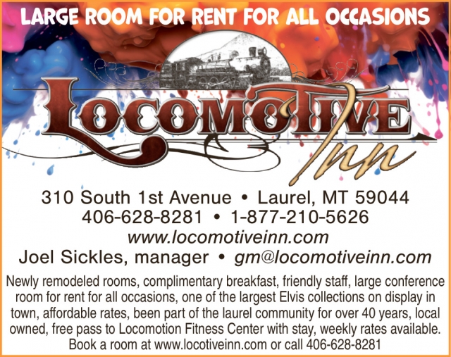 Large Room for Rent for All Occasions, Locomotive Inn
