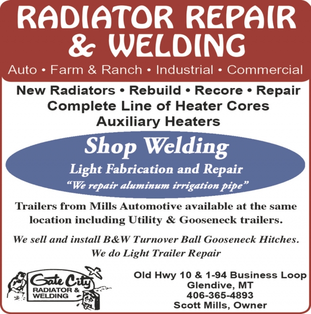 Radiator & Welding, Gate City Radiator & Welding, Glendive, MT