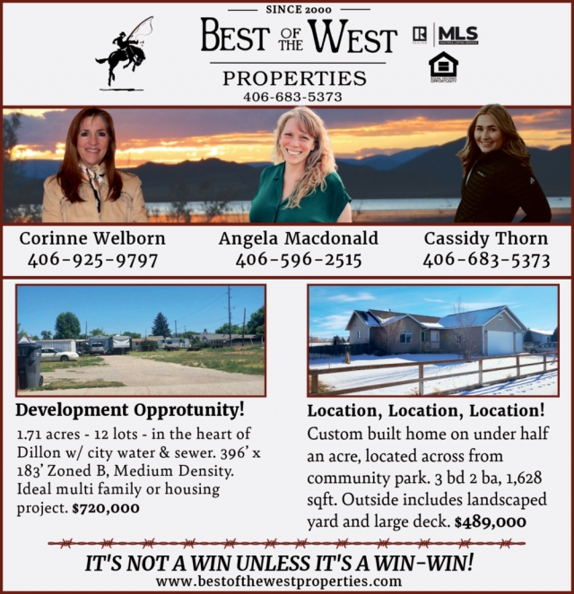 New Listing In Twin Brigdes!, Best of the West Properties