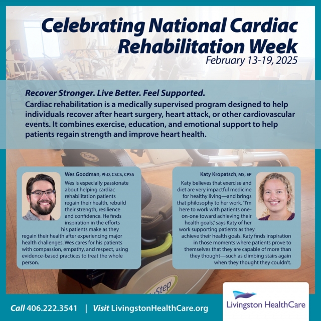 Celebrating National Cardiact Rehabilitation Week, Livingston Healthcare, Livingston, MT