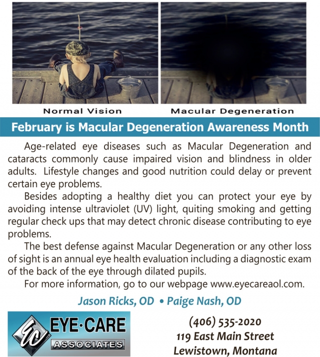 February is Macular Degeneration Awareness Month, Eye Care Associates - Lewistown, Lewistown, MT