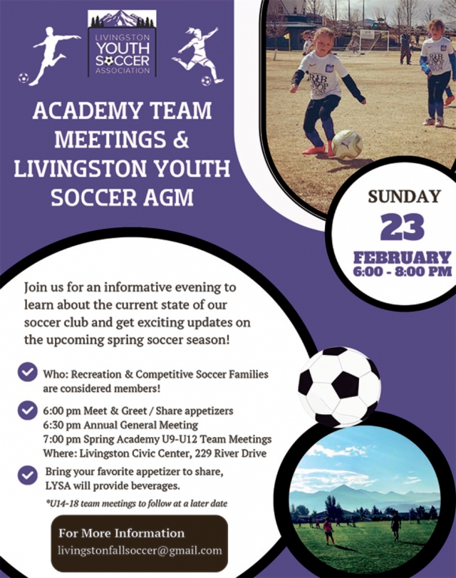 Academy Team Meetings, Livingston Youth Soccer Association