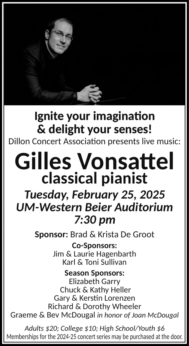 Ignite Your Imagination & Delight Your Senses!, Gilles Vonsattel Classical Pianist (February 25, 2025)