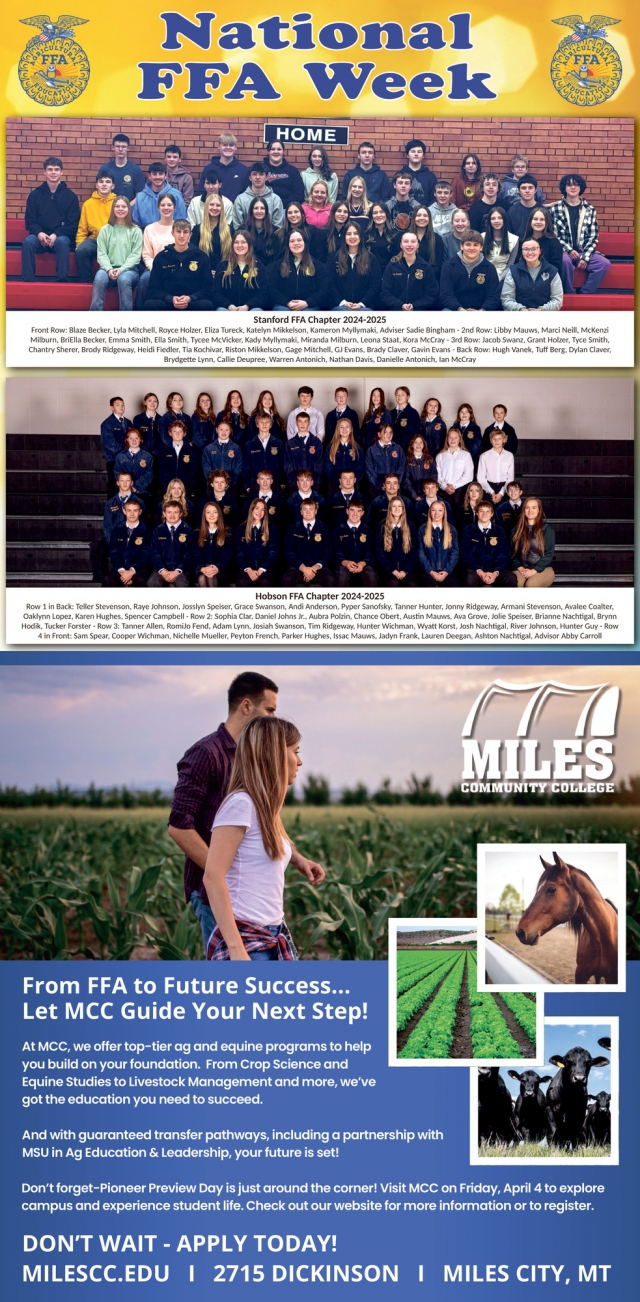 From FFA to Future Success..., Miles Community College, Miles City, MT