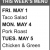 This Week's Menu