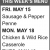 This Week's Menu