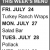 Weekly Meal Schedule
