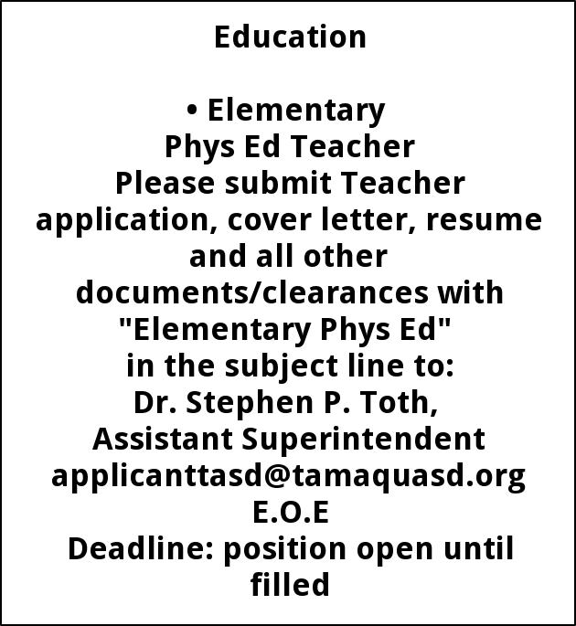 Elementary Phys Ed Teacher