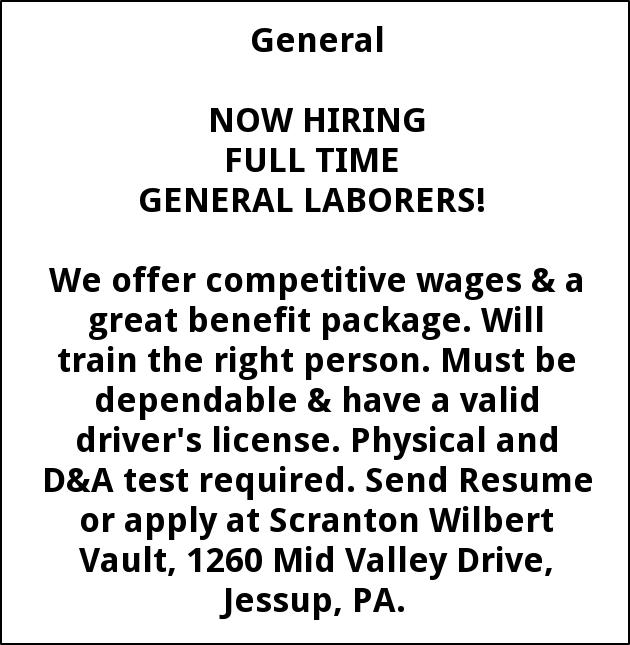 Laborers, Smith Wilbert Vault, Jessup, PA