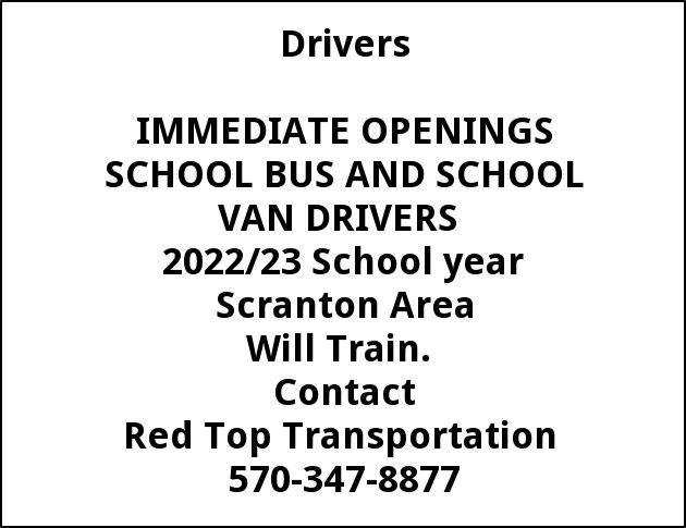 Schools Bus and School Van Drivers
