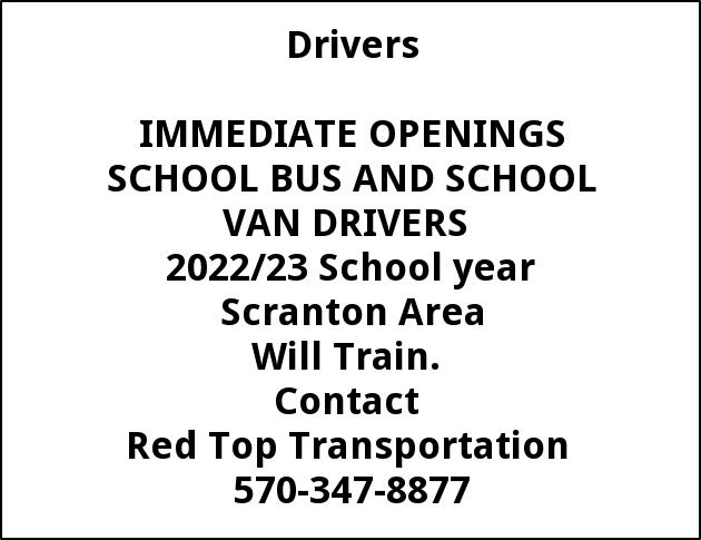 School Bus And School Van Drivers