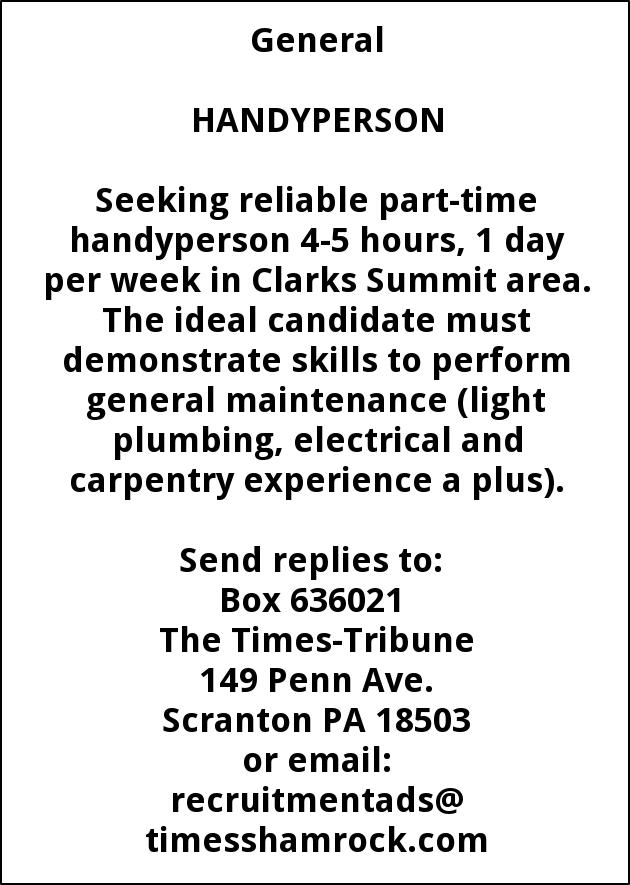 Handyperson Wanted