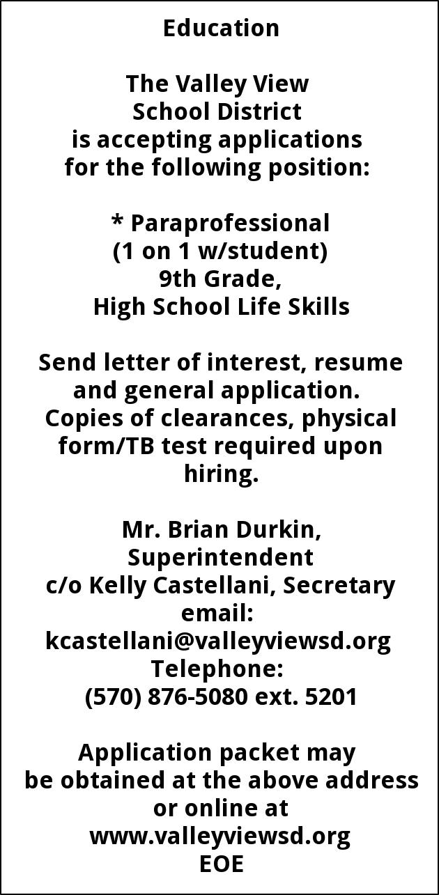 Paraprofessional Wanted