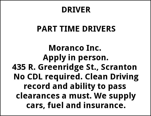 Part Time Drivers