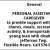 Personal Assistant / Caregiver