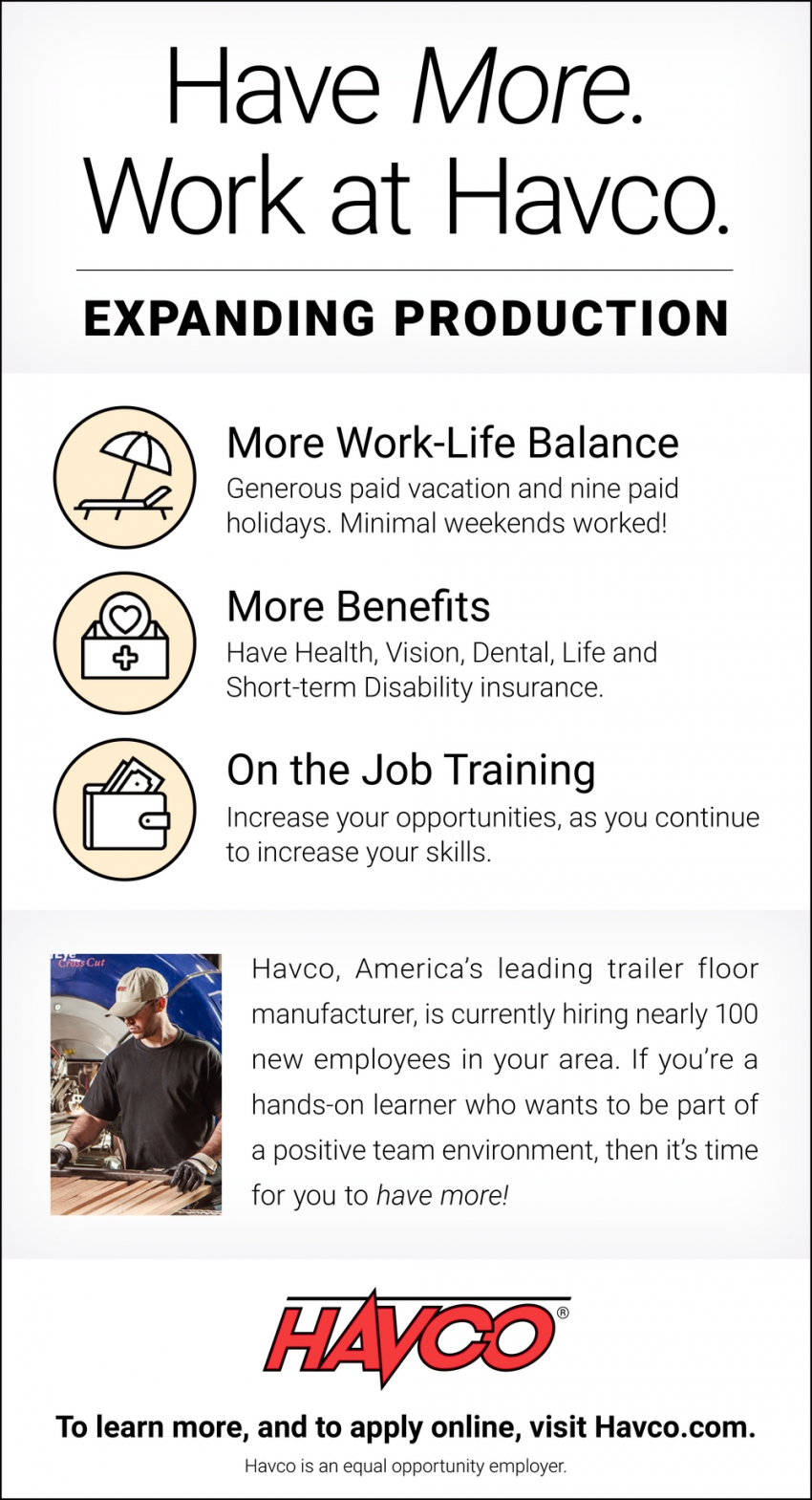 Maintenance Team, Have More. Work at Havco