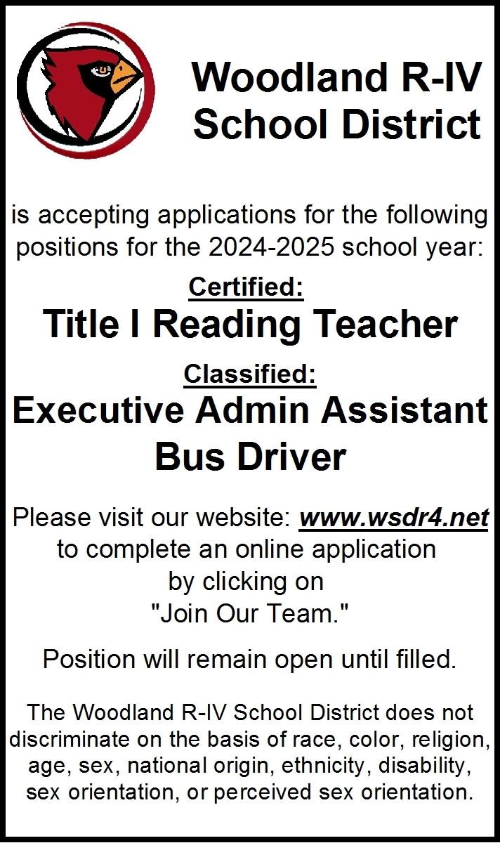 Title I Reading Teacher, Woodland R-IV School District, Marble Hill, MO