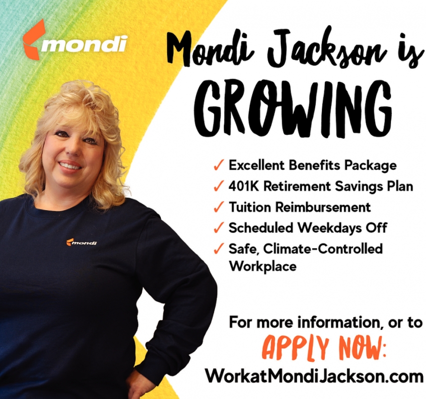 Mondi Jackson is GROWING