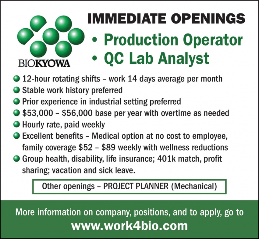 Production Operator