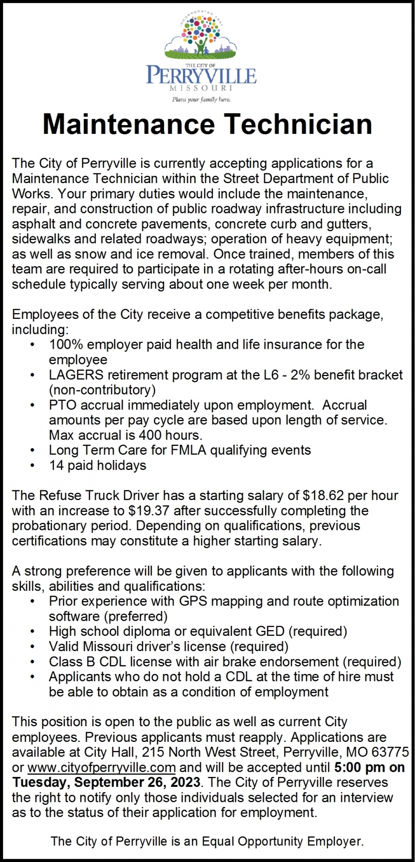 Maintenance Technician