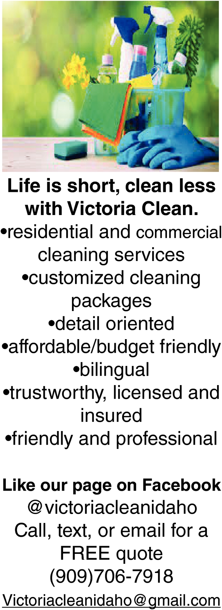 Clean Less With Victorial Clean