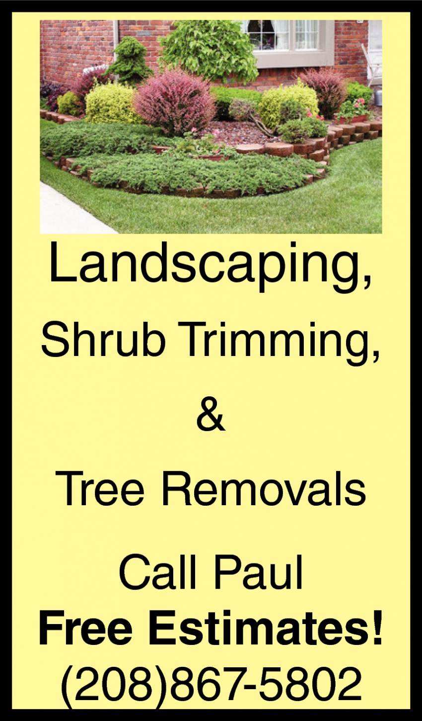 Landscaping, Shrub Trimming, & Tree Remmoval