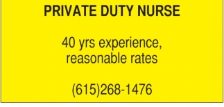 Private Duty Nurse
