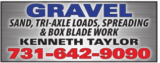 Gravel Sand, Tri-Axle Loads, Spreading & Box Blade Work