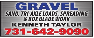Gravel Sand, Tri-Axle Loads, Spreading & Box Blade Work