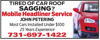 Tired Of Car Roof Sagging?