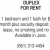 Duplex for Rent
