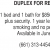 Duplex for Rent