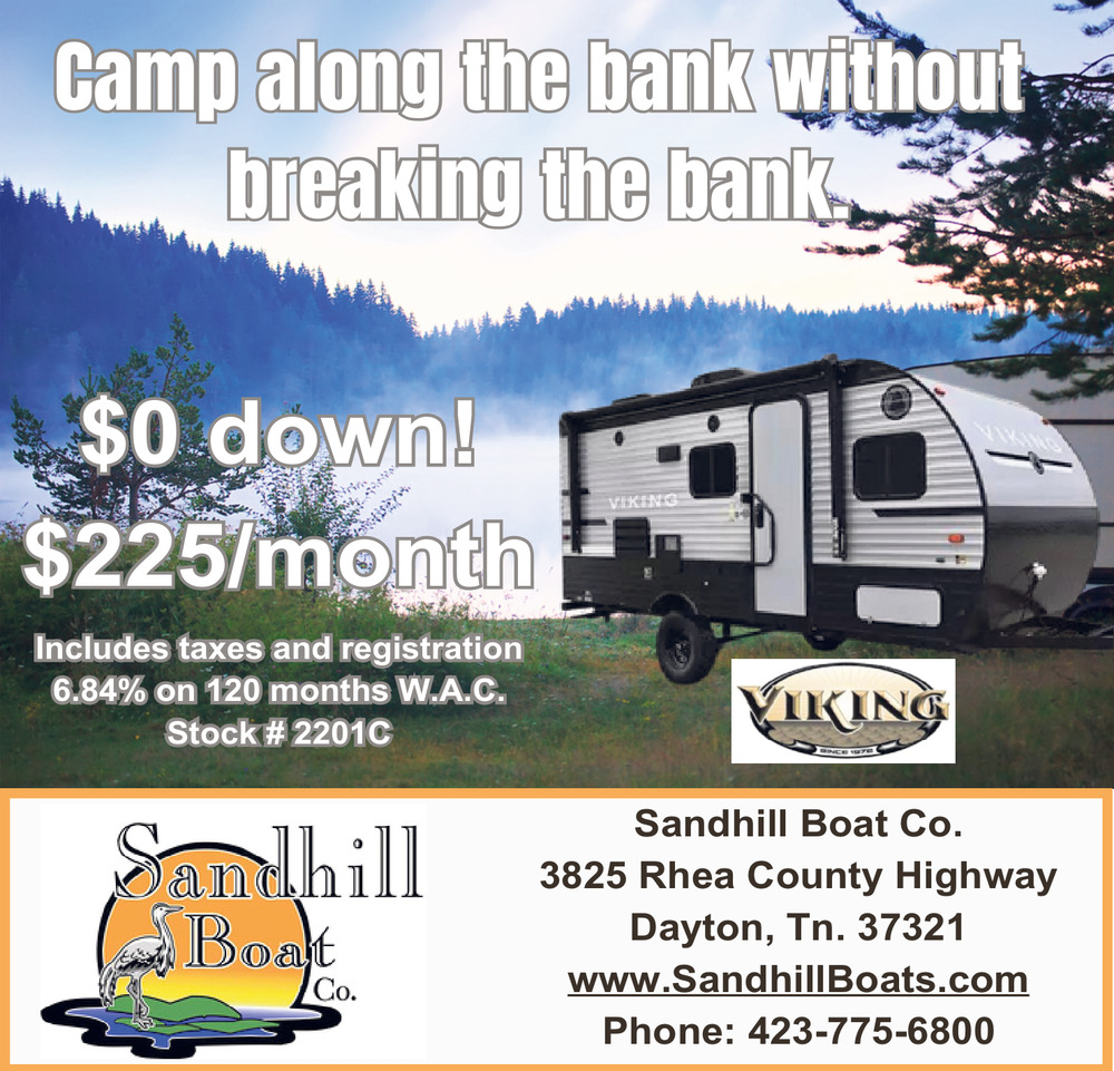 Camp Along the Bank Without Breaking the Bank., Sandhill Boats Co.