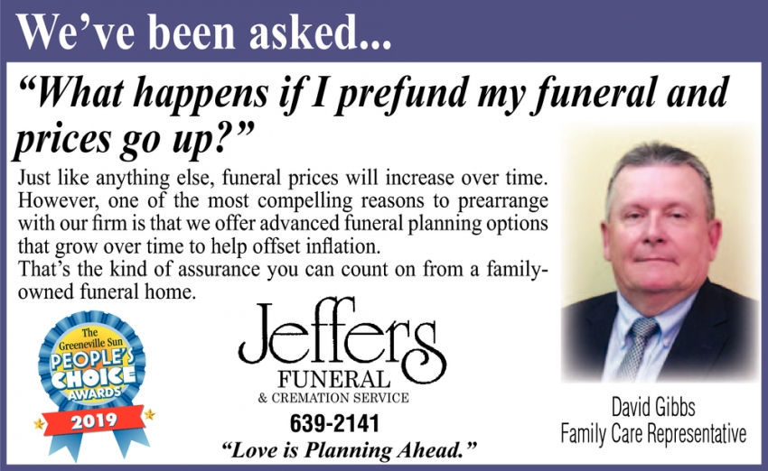 We Ve Been Asked Jeffers Funeral Cremation Service Greeneville Tn