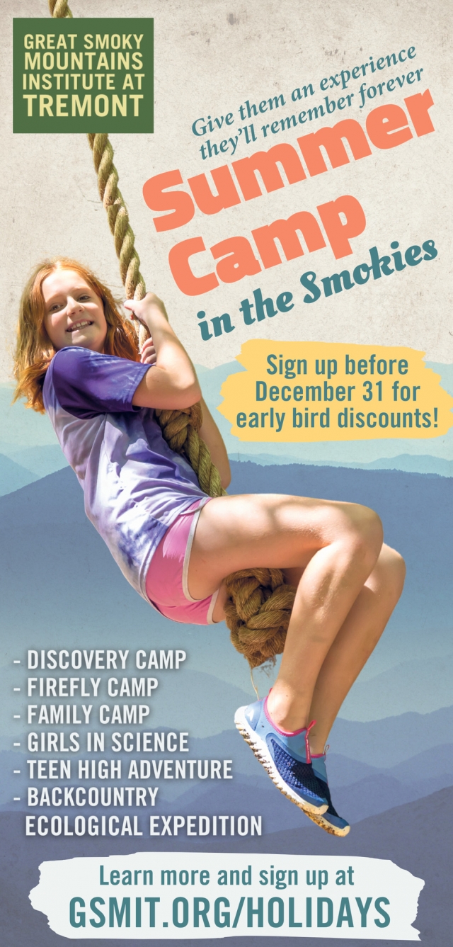 Summer Camp in the Smokies, Great Smoky Mountains Institute at Tremont, Townsend, TN