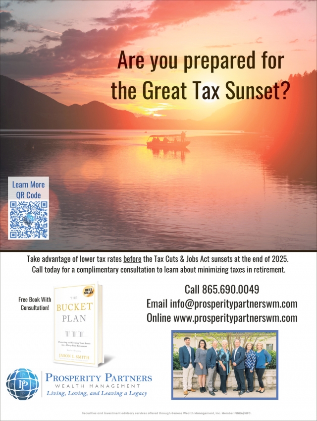 Are You Prepared for the Great Tax Sunset?, Prosperity Partners, Knoxville, TN