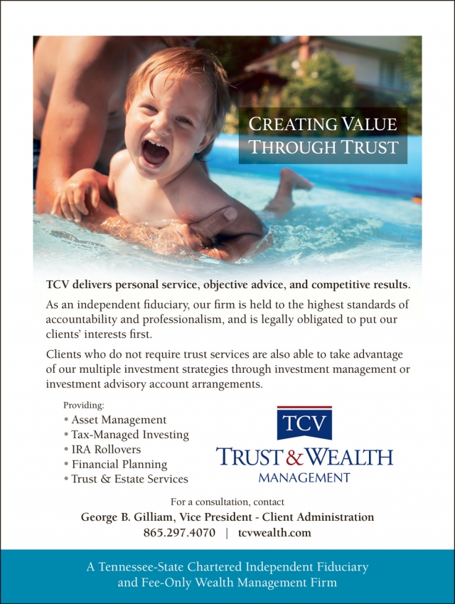 Creating Value Through Trust, TCV Trust & Wealth Management, Knoxville, TN