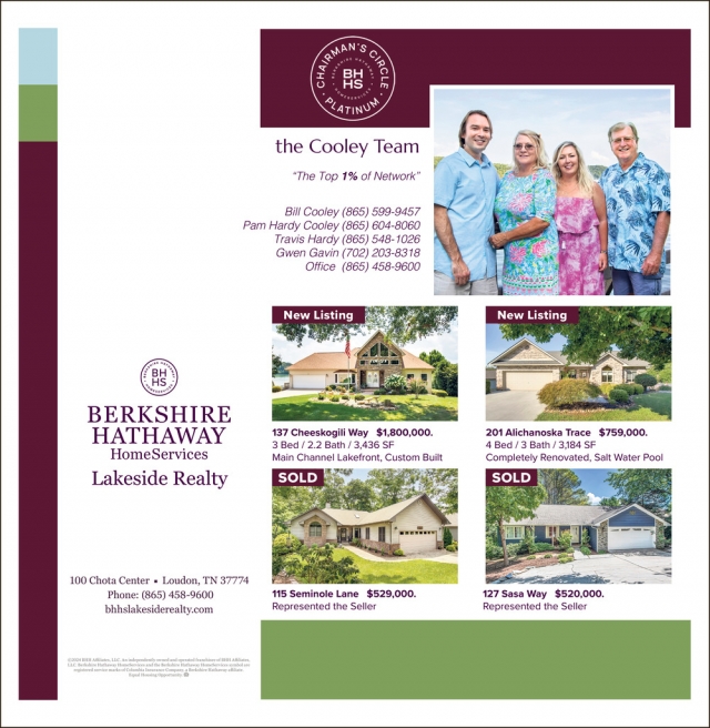 New Listing, Berkshire Hathaway HomeServices Lakeside Realty, Loudon, TN