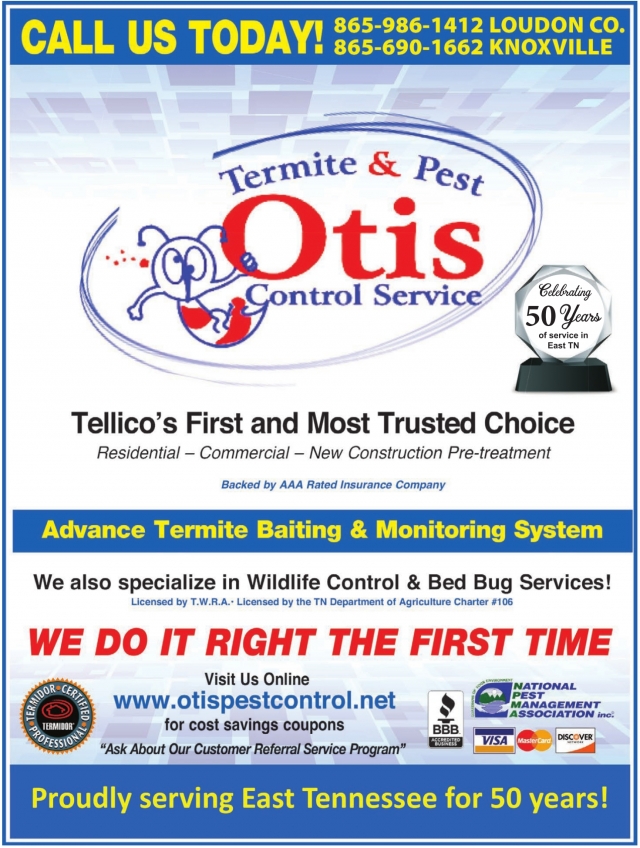 Advance Termite Baiting & Monitoring System, Otis Termite & Pest Control Service, Inc., Knoxville, TN