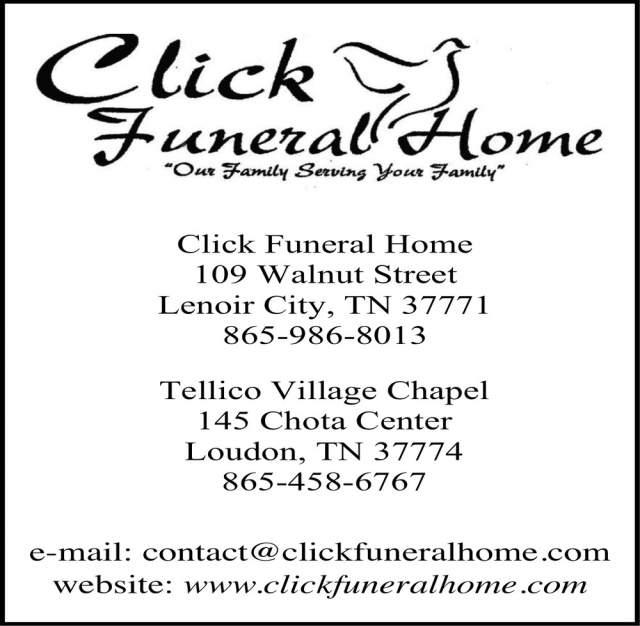 Funeral Services, Click Funeral Home, Loudon, TN