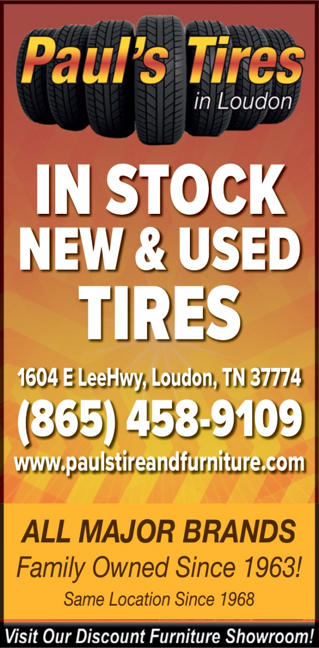 In Stock New & Used Tires, Paul's Tires in Loudon, Loudon, TN