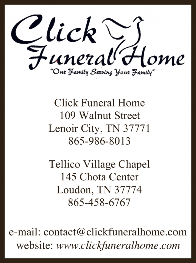 Funeral Services, Click Funeral Home, Loudon, TN