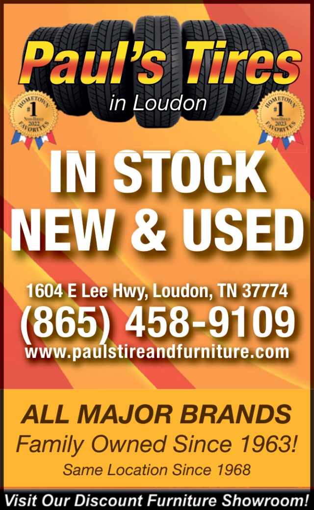 In Stock New & Used Tires, Paul's Tires in Loudon, Loudon, TN