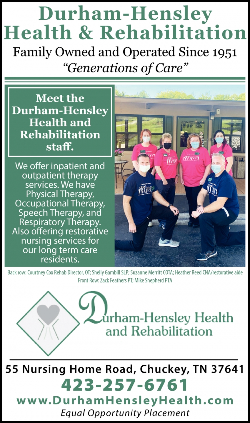 Health and Rehabilitation Services