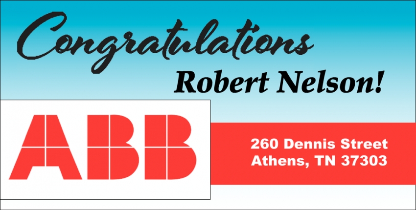 Congratulations Robert Nelson