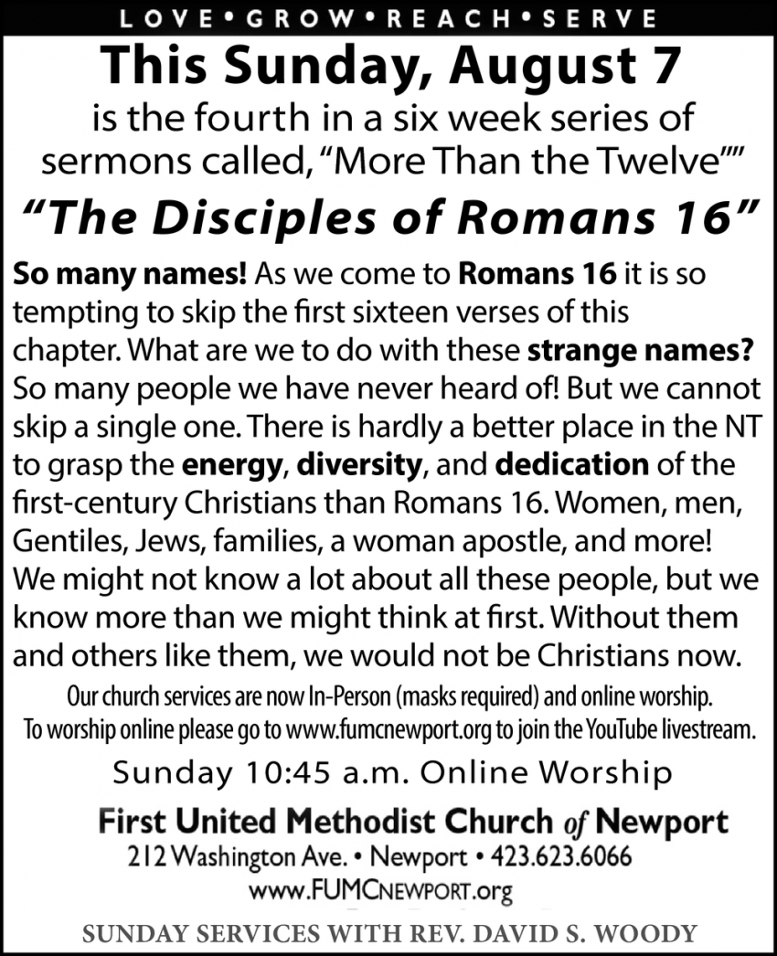 The Disciples of Romans 16