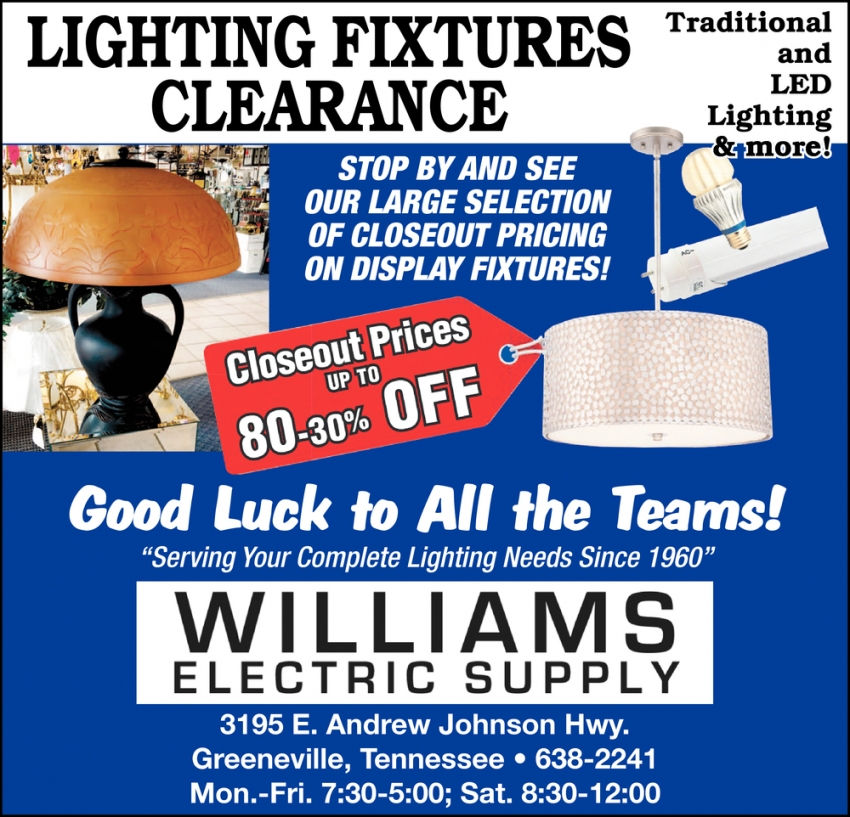 Lighting Fixtures Clearance