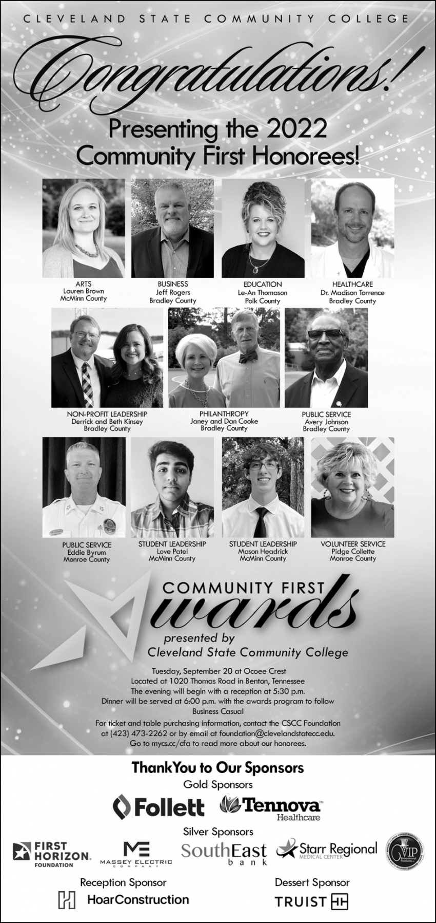 Presenting the 2022 Community First Honorees