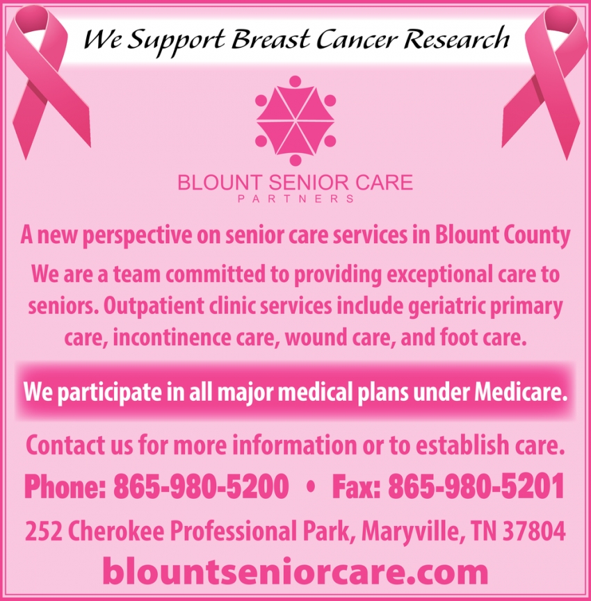 We Support Breast Cancer Research